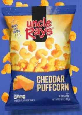 Uncle Ray's Cheddar Puff Corn 3 Oz () 12Ct 1