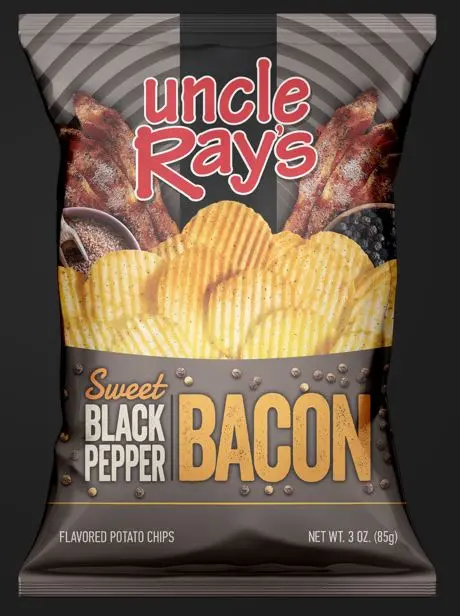 Uncle Ray's Sweet Black Peppercorn Bacon Potato Chips 3 Oz () 12Ct 1