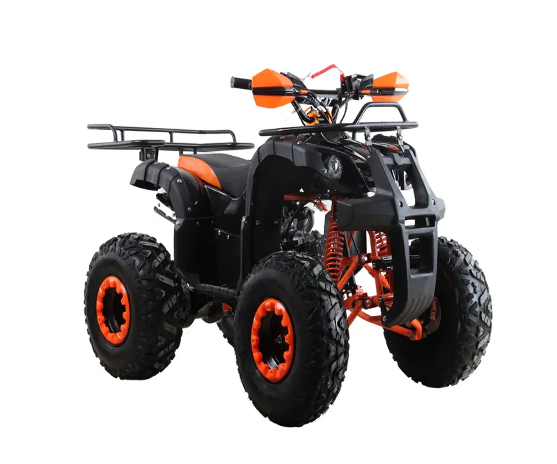 Upbeat Orange 125Cc Off Road Quad Bike Atv 4 Stroke Automatic Forward /Reverse 8" Tyres 1