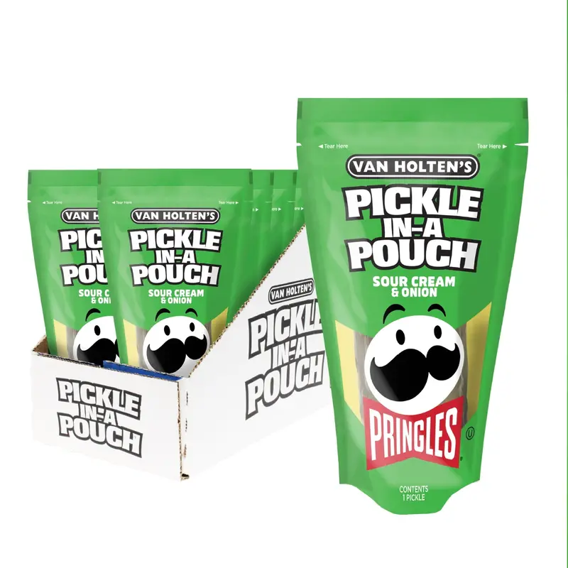 Van Holten's Pringles Sour Cream & Onion Flavored Pickle-In-A-Pouch - 12 Pack 1