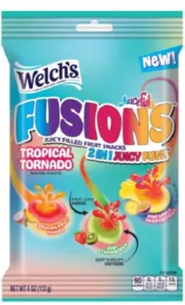 Welch's Juiceful Fusions Tropical Fruit Snacks Peg Bag 4 Oz 1