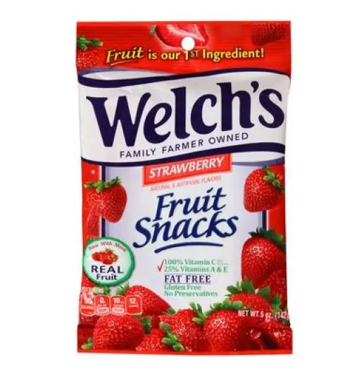 Welch's Strawberry Fruit Snacks Peg Bag 5 Oz 1