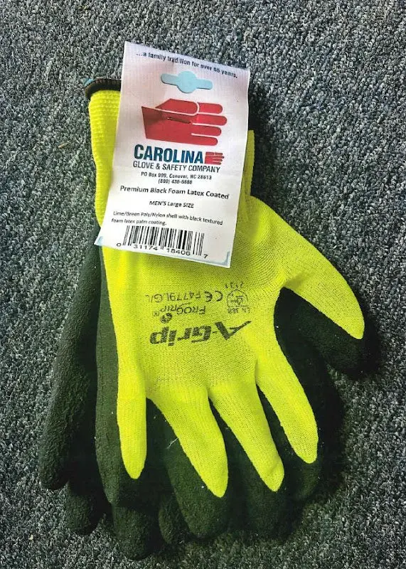 Westchester Protective Hi-Vis Yellow Pvc Dot Grip Gloves - 3 Pair 1