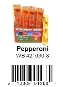 Wisconsin's Best Pepperoni Cheddar Cheese 1 Oz 24Ct 1