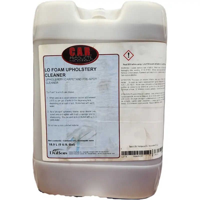 Xcp Car-18205 Car Products Lo Foam Upholstery/Carpet & Pre-Spot Cleaner (5 Gal) 1