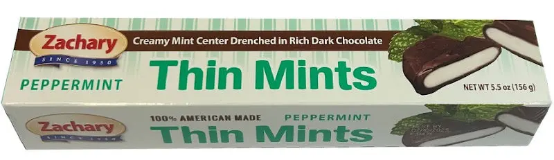 Zachary Thin Mints Creamy Mint Dark Chocolate Candy - 5.5 Oz 1