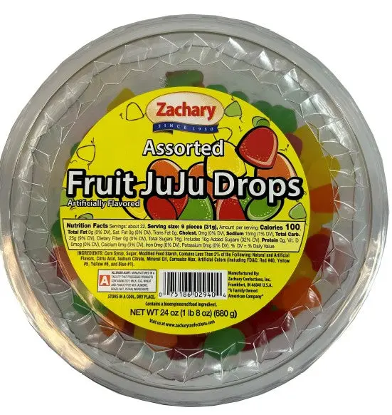 Zachary Vanilla Creme Juju Drops Candy 6.5 Oz Each 1