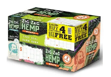 Zig Zag Hemp Wraps 2 In 99 (Pack Of 125) 1
