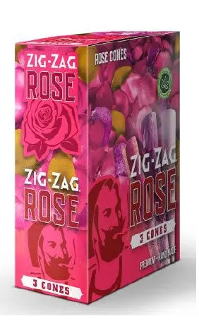 Zig Zag Pre Rolled Cone Rose (Pack Of 24) 1