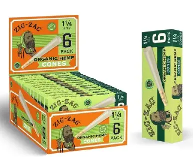 Zig Zag Pre Rolled Cones 1-1/4 (Pack Of 24) 1
