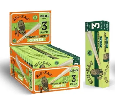 Zig Zag Pre Rolled Cones King Size (Pack Of 24) 1