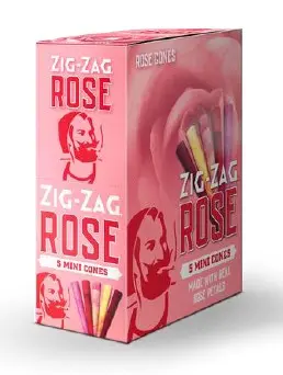 Zig Zag Rose Pre Rolled Cones Mini Packs (Pack Of 40) 1