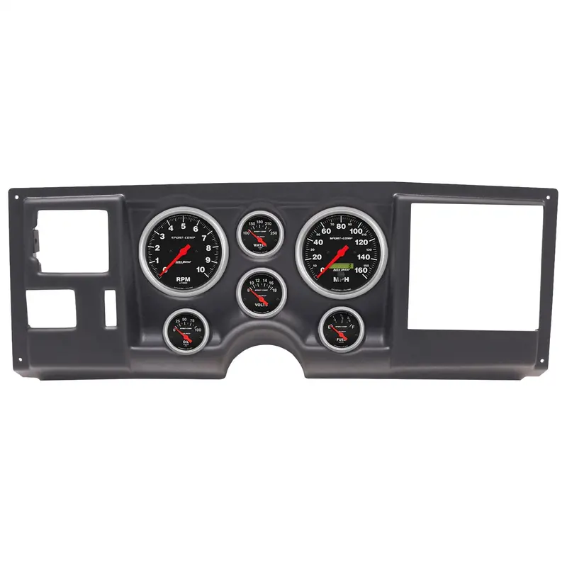 Autometer 2925-11 Direct Fit Dash Kit; (3 3/8In. X2; 2 1/16In. X4); Chevy/Gmc Truck 88-94; Sport-C 1