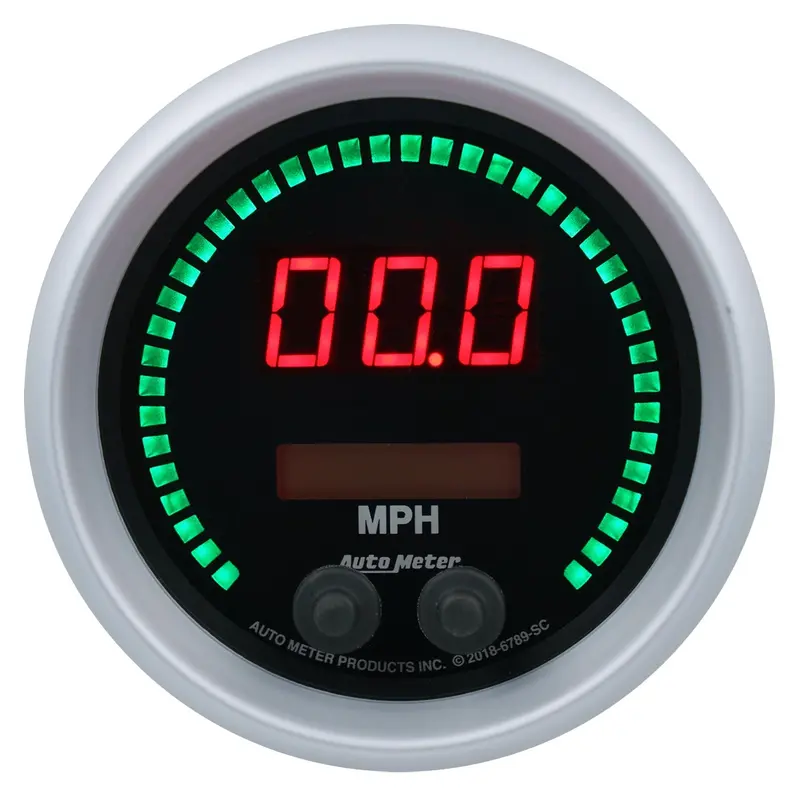 Autometer 6789-Sc Digital Sport-Comp Elite Speedometer – 3-3/8", Programmable 260 Mph/Kmh 1