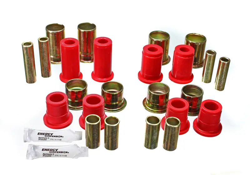Energy Suspension 3.3156R Front Control Arm Bushing Kit – Red Polyurethane, Performance Grade 1