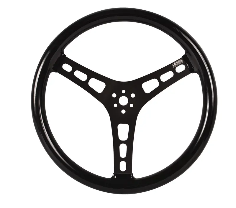 Joes Racing 15-Inch Flat-Profile Steering Wheel – Rubber-Coated, Black Finish (13535-Cb) 1