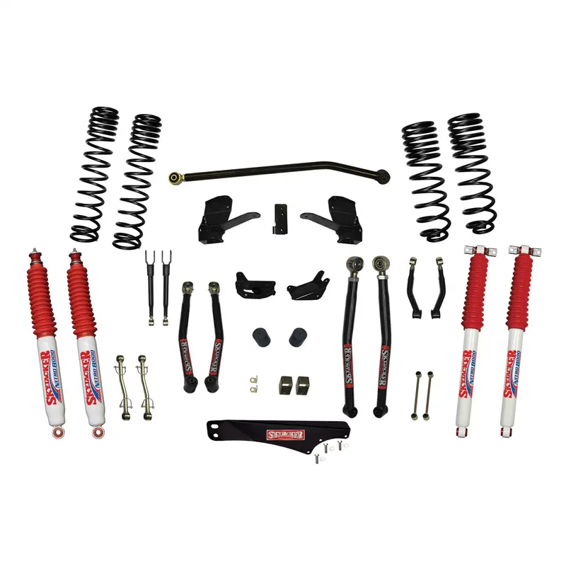 Skyjacker Jk40Lklt-Sx-N 4 Inch Dual Rate Long Travel Long Arm Suspension Lift Kit/Nitro 8000 Shocks 1