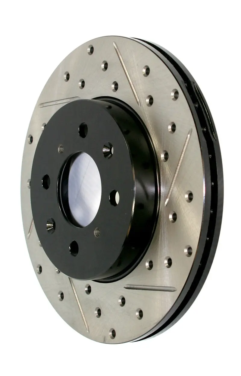 Stoptech 127.34016R Rear Right Drilled & Slotted Sport Brake Rotor 1