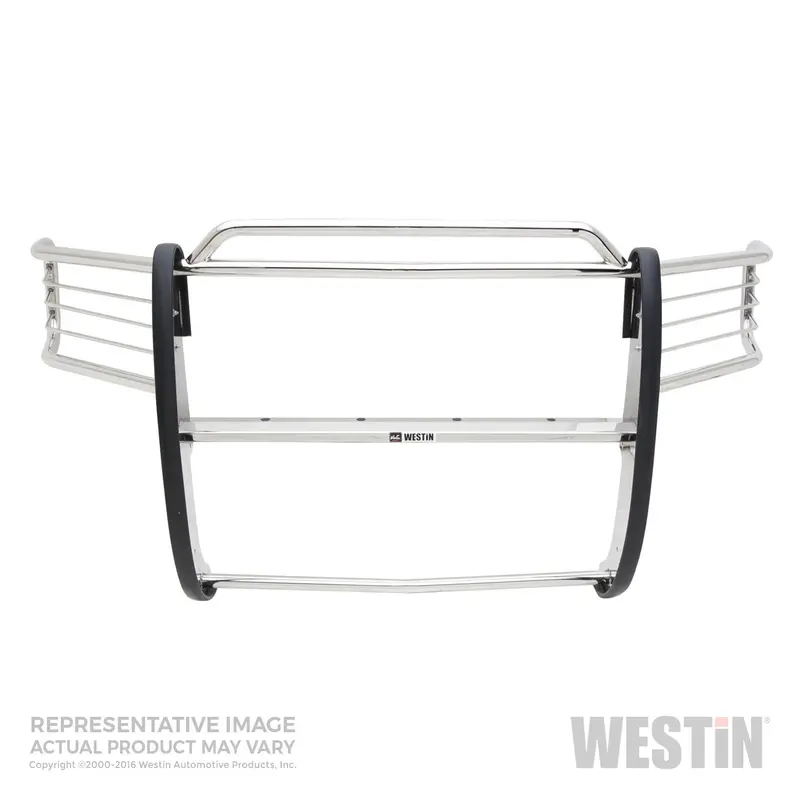 Westin 45-3830 Sportsman Grille Guard – Polished Stainless Steel With Dual Hood Bars 1